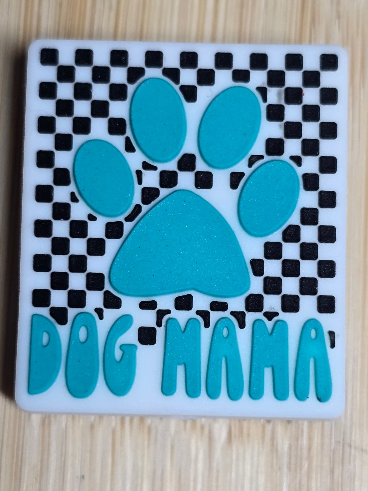 Focal silicone beads dog mama