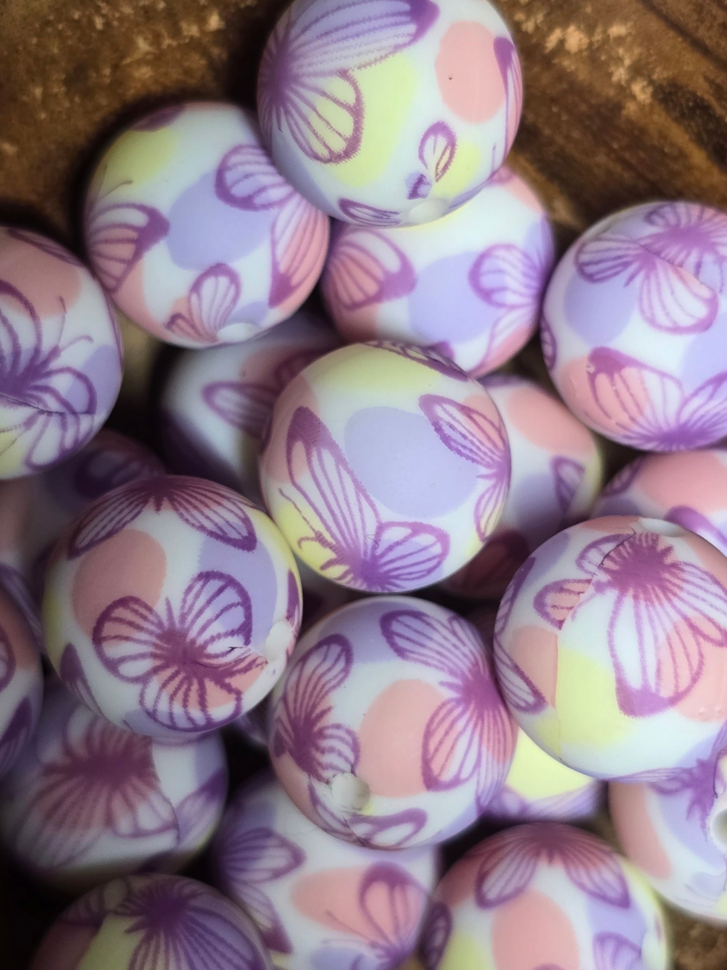 15mm silicone printed beads