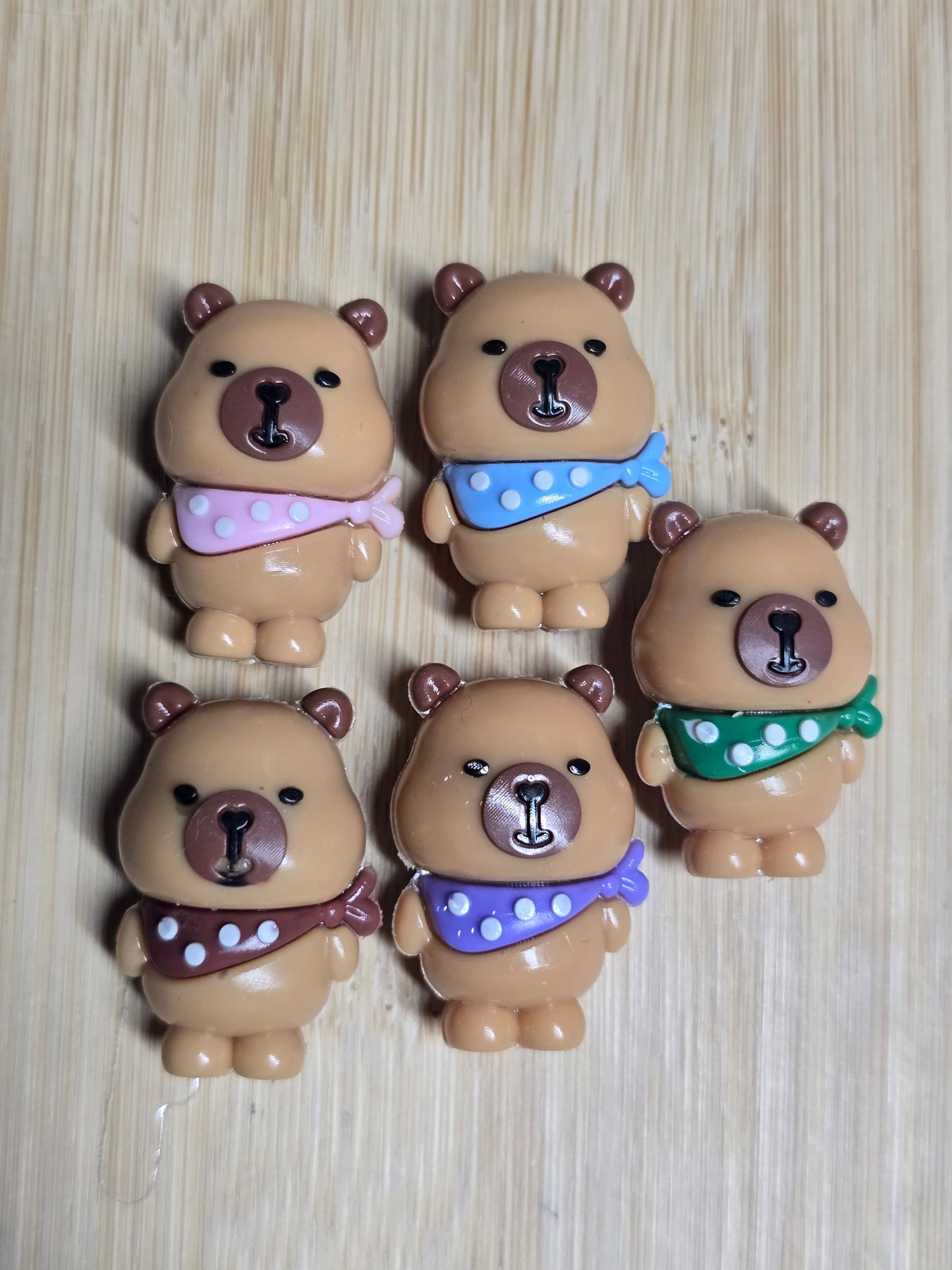 Silicone capybara bead