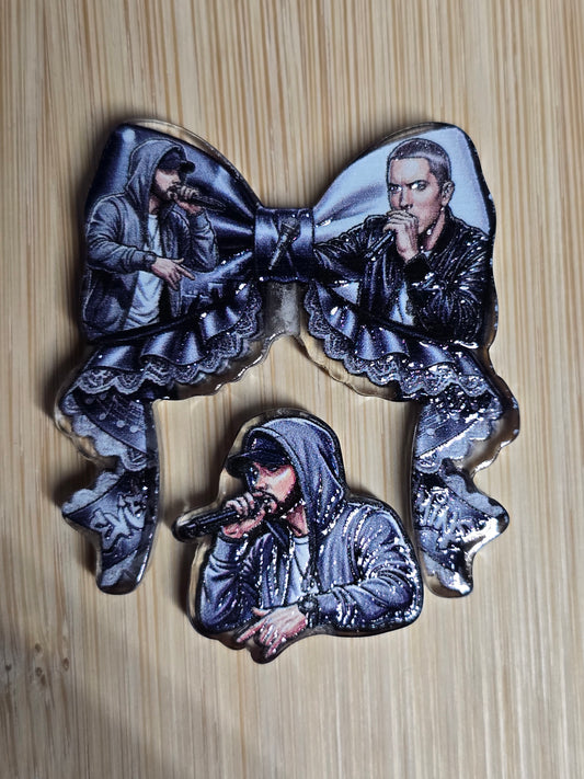 Acrylic focal beads- rapper bow set
