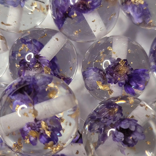 20mm purple acrylic beads- 10pcs