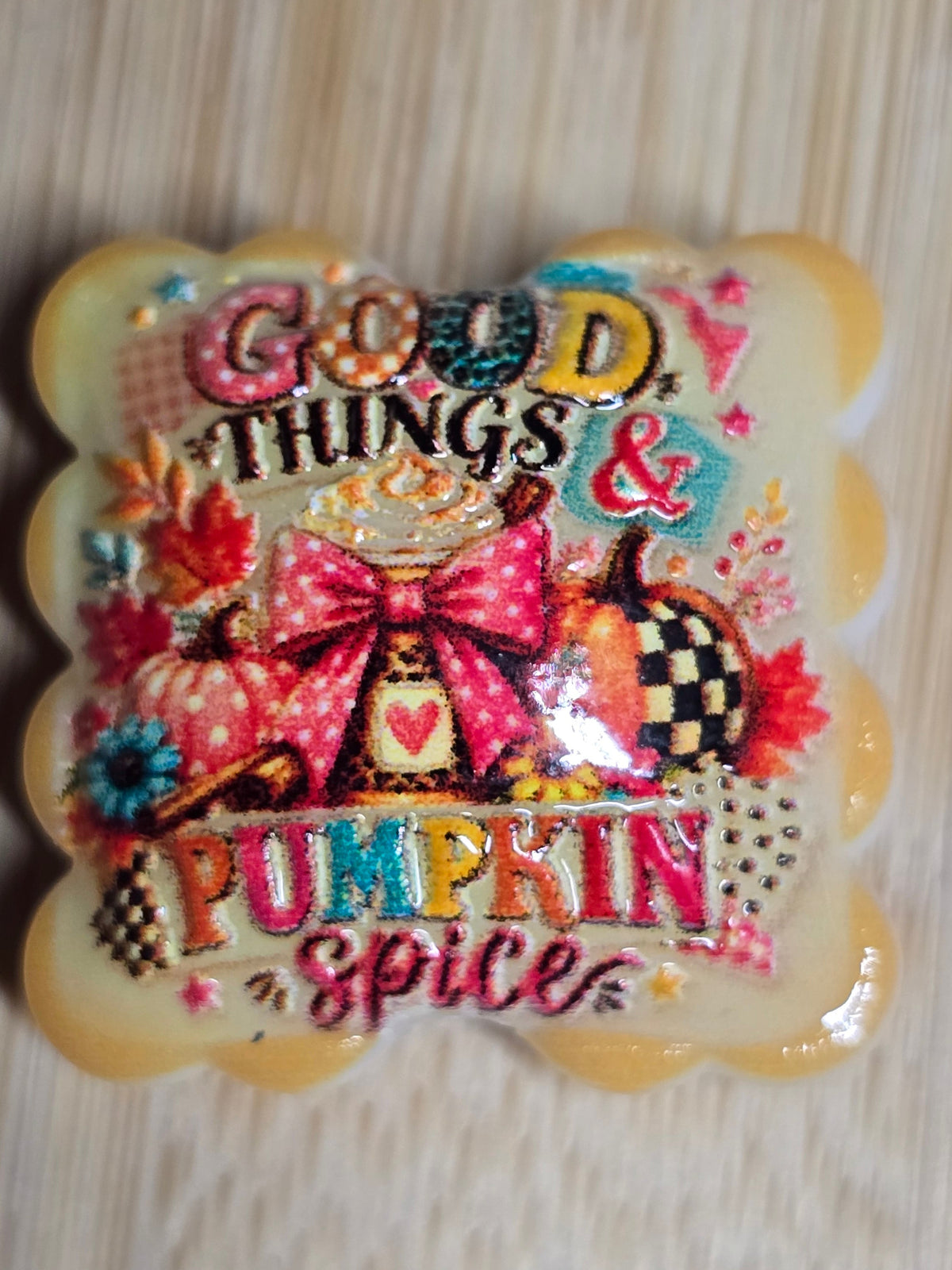 Acrylic beads fall is in the air
