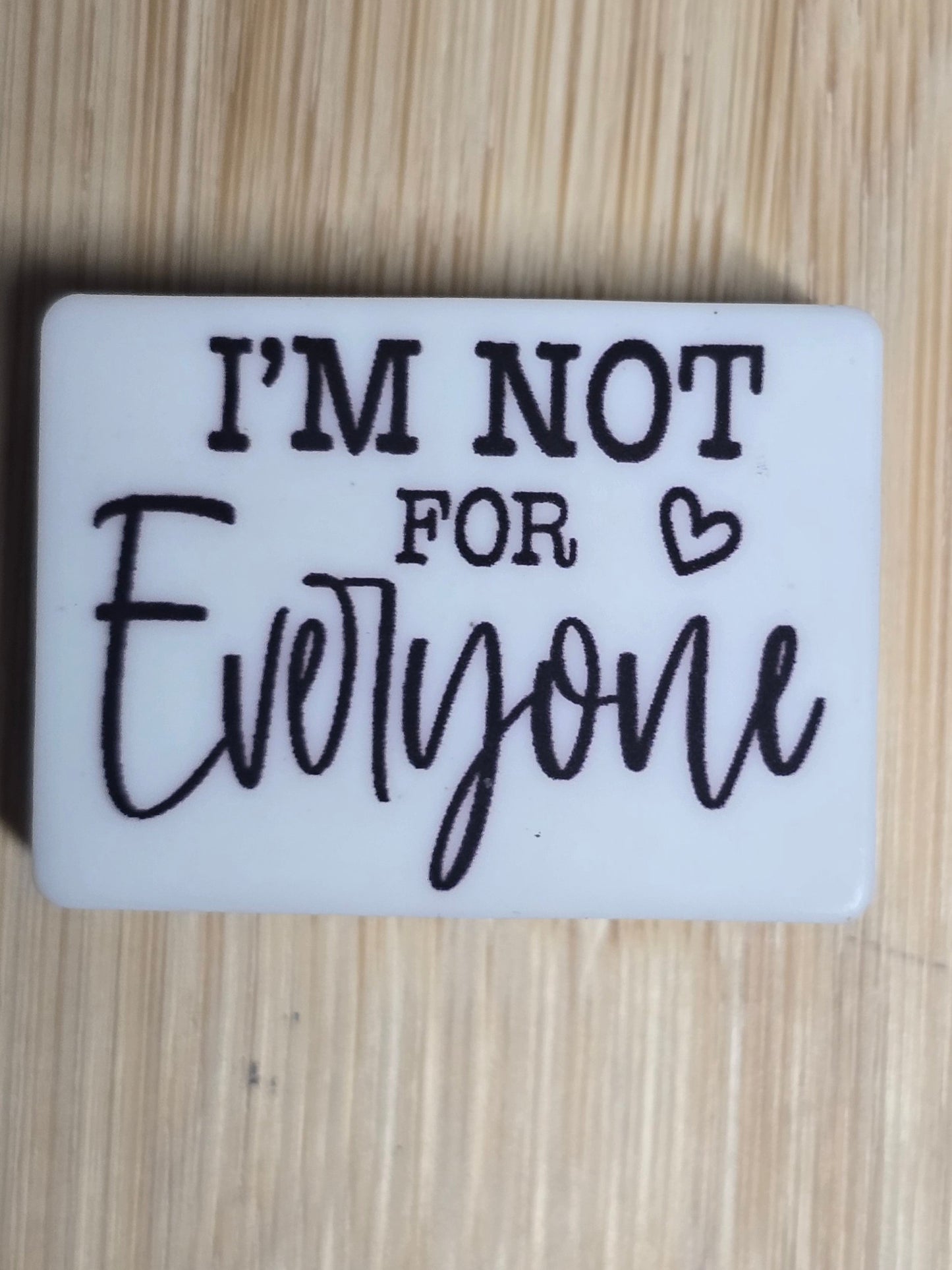Focal silicone printed sarcastic humor