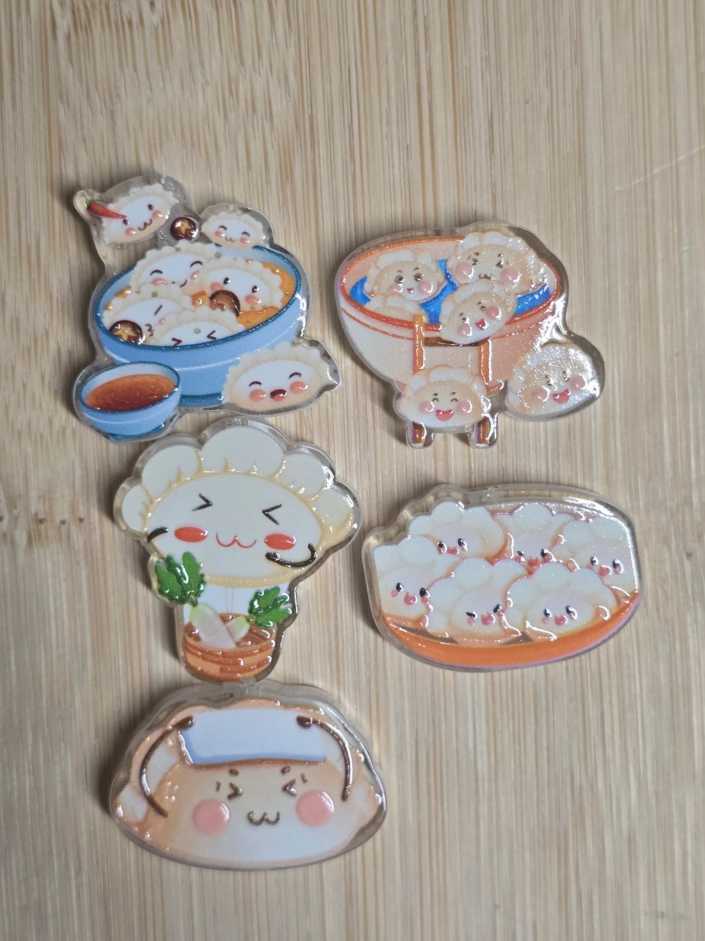 Acrylic focal beads dumpling mix
