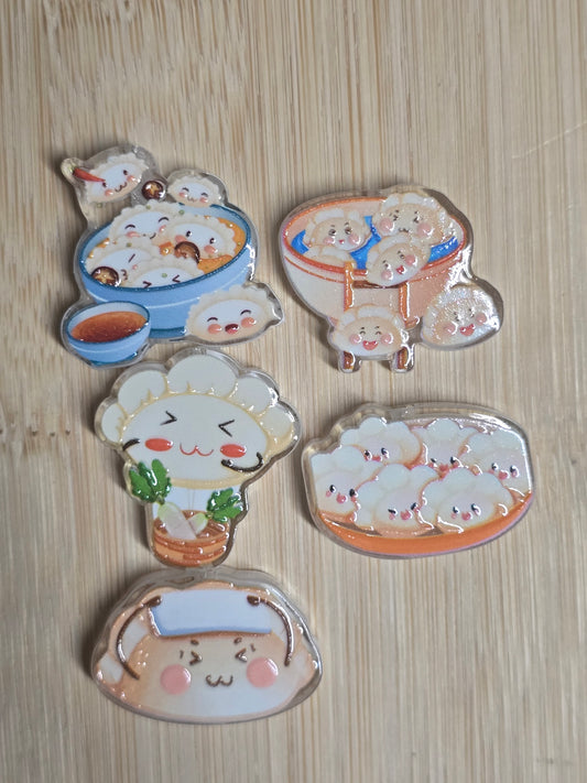 Acrylic focal beads dumpling mix