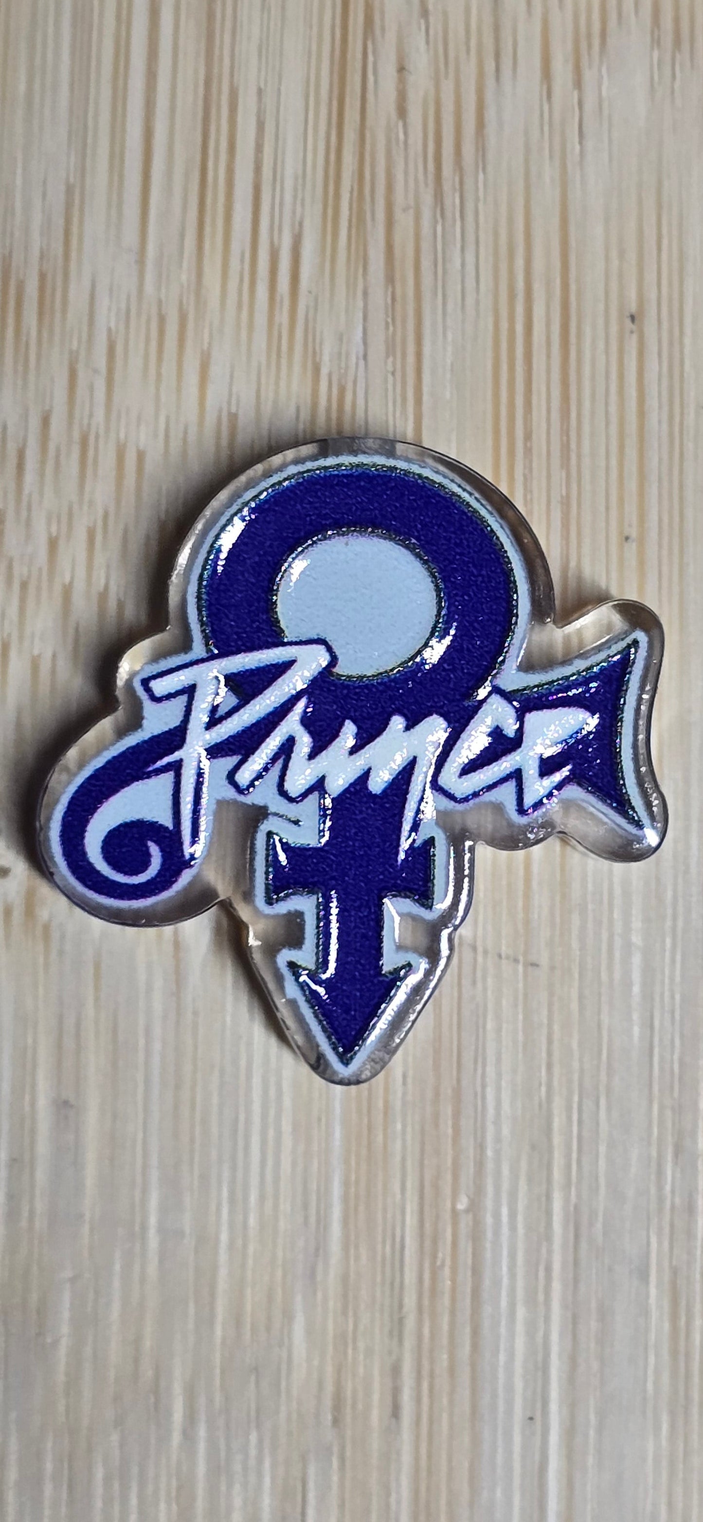 Acrylic focal beads- purple singer
