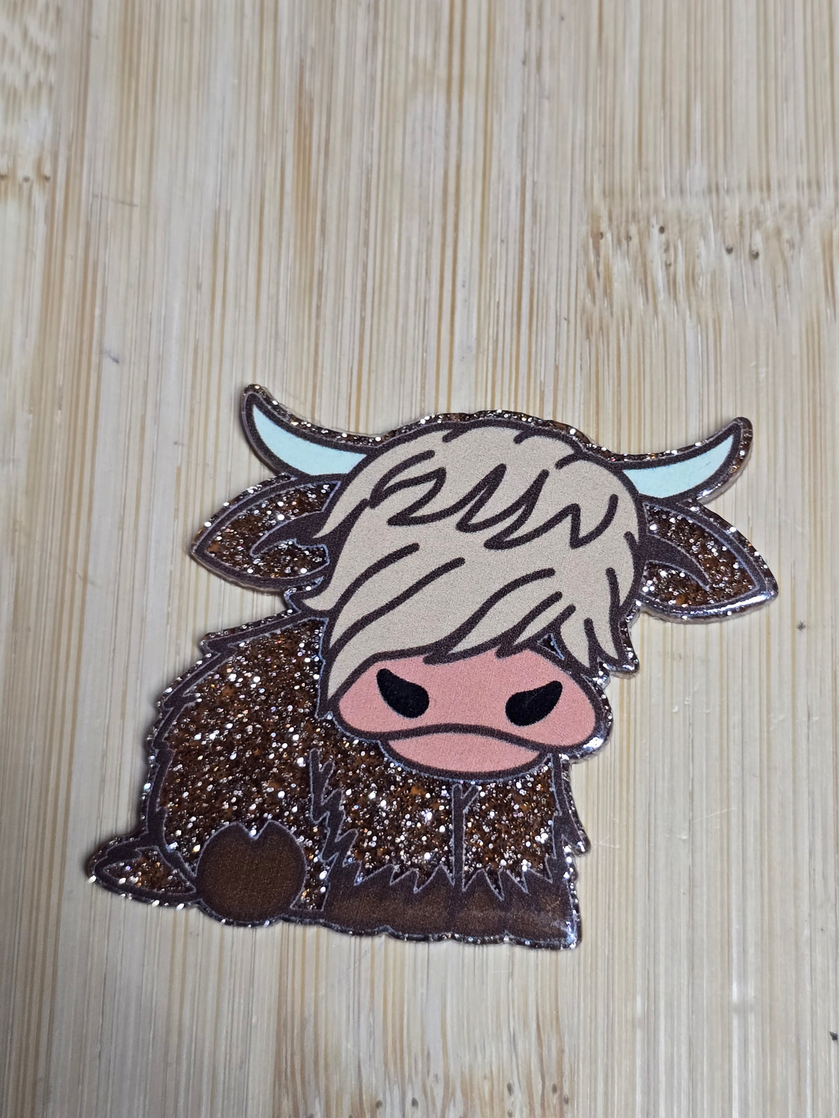 Acrylic flatback cow