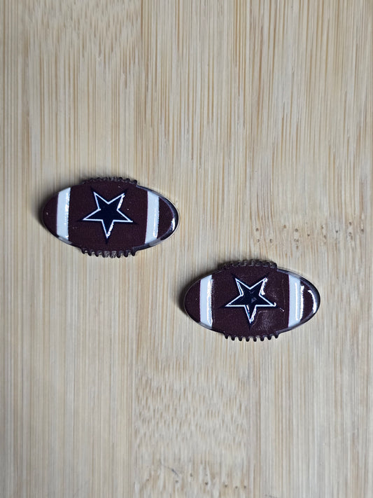 Focal acrylic focal beads football team
