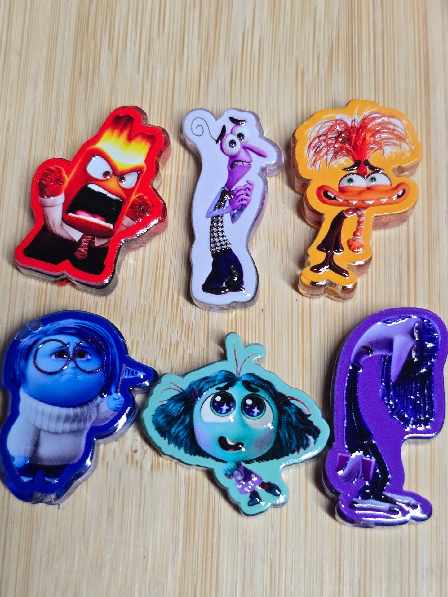 Acrylic focal beads- emotions