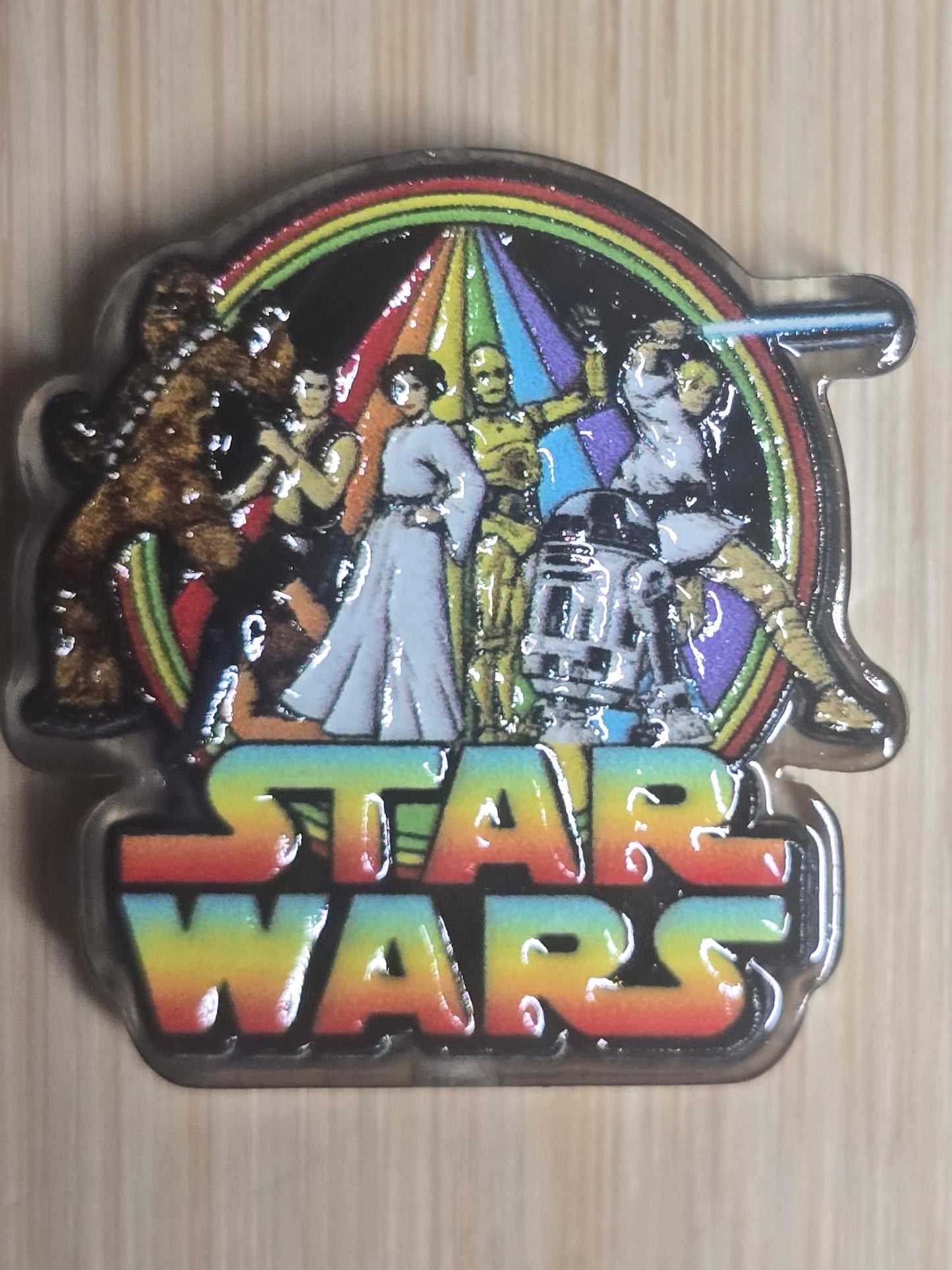 Acrylic focal beads 70's popular movie