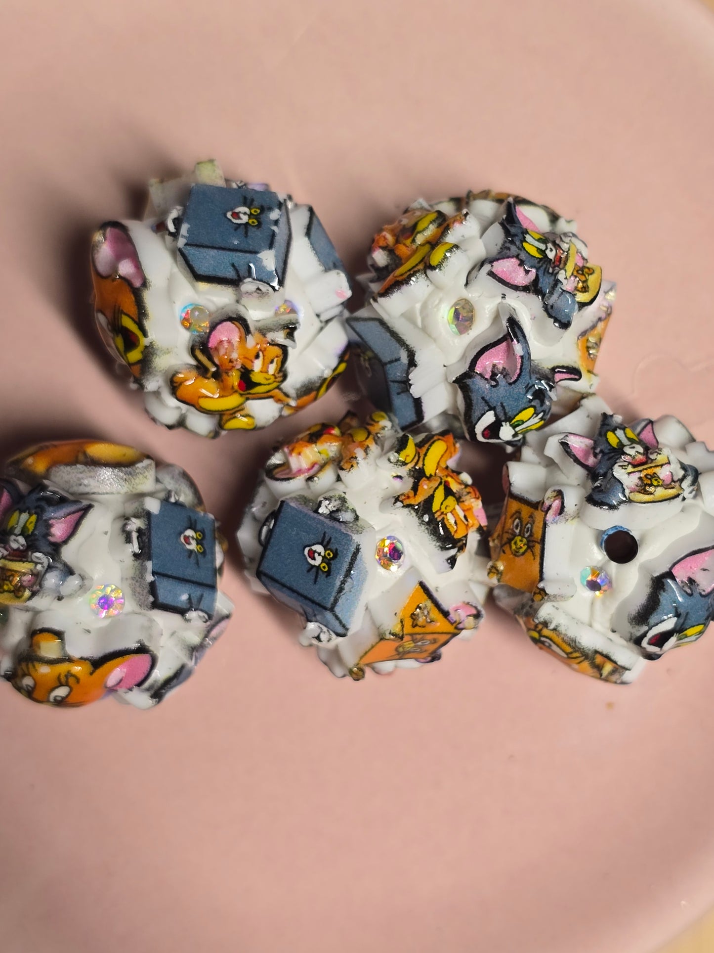 Acrylic beads tom & jerry
