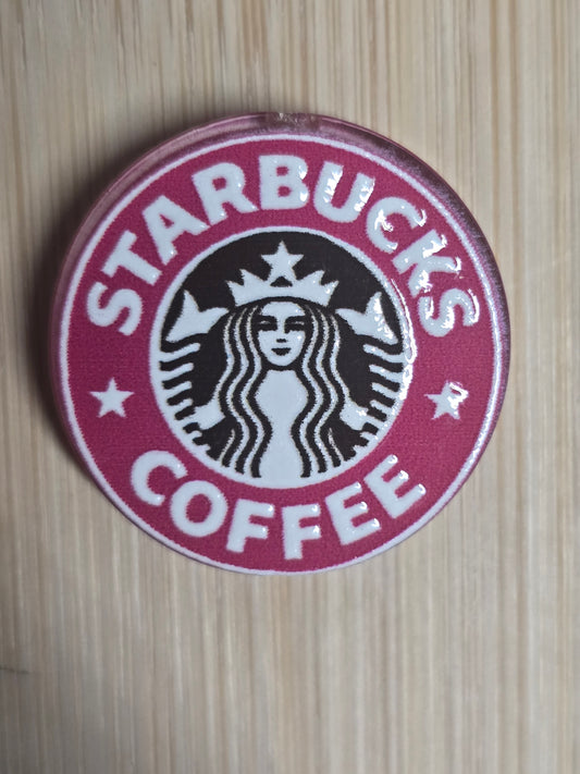 Acrylic focal beads SB round coffee