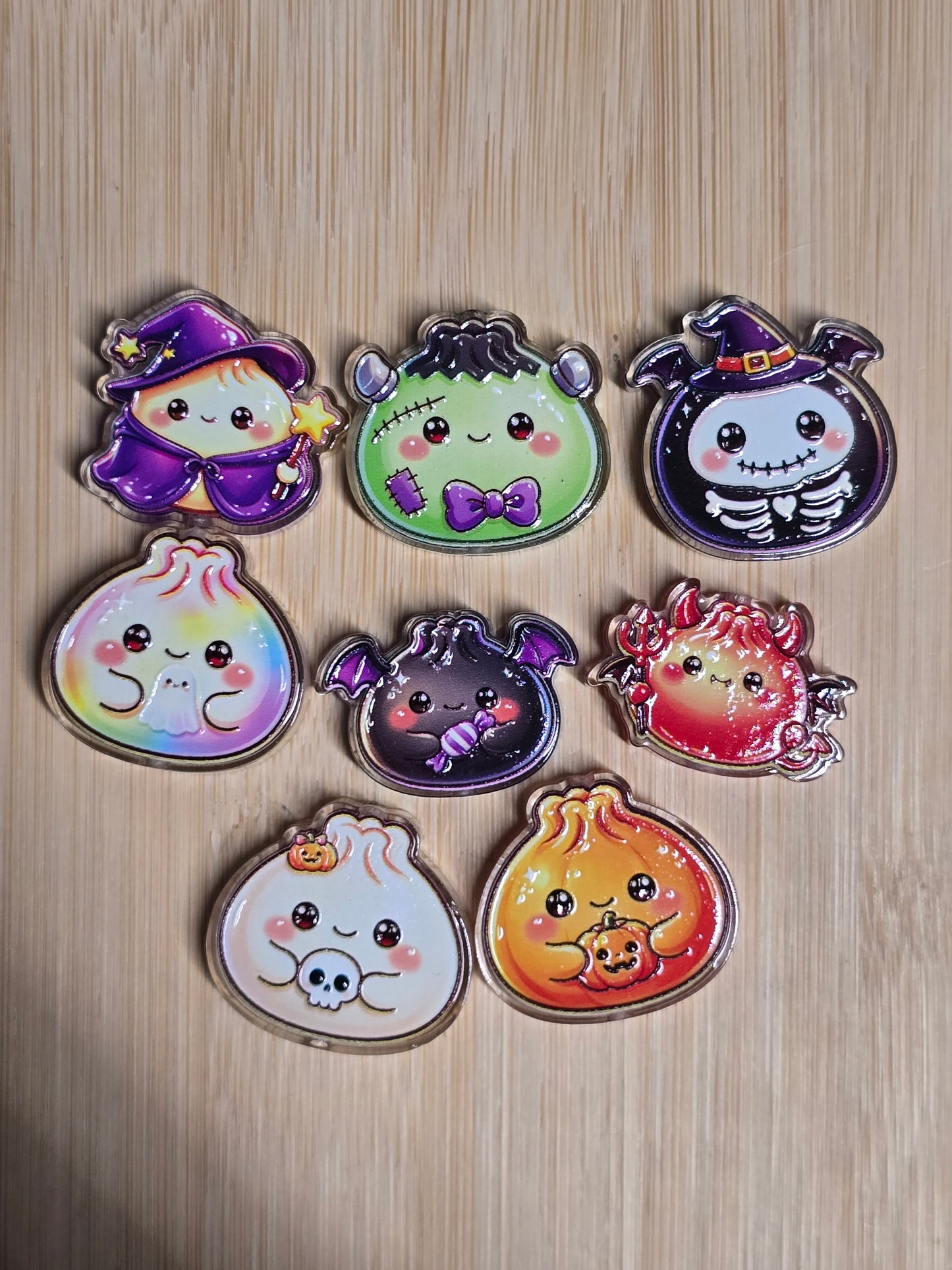 Acrylic focal beads Halloween themed dumplings mix