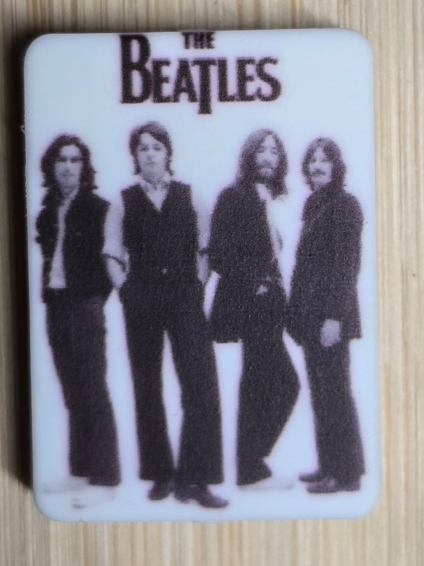 Focal silicone printed beads popular British band