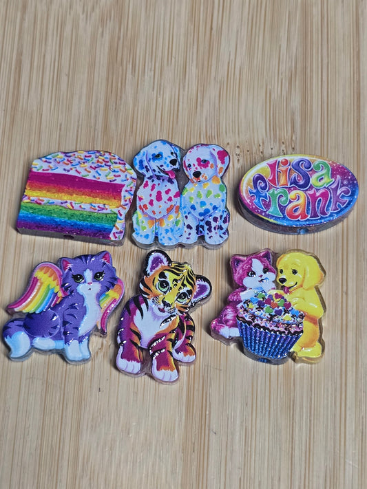 Acrylic focal beads 80's colorful designs
