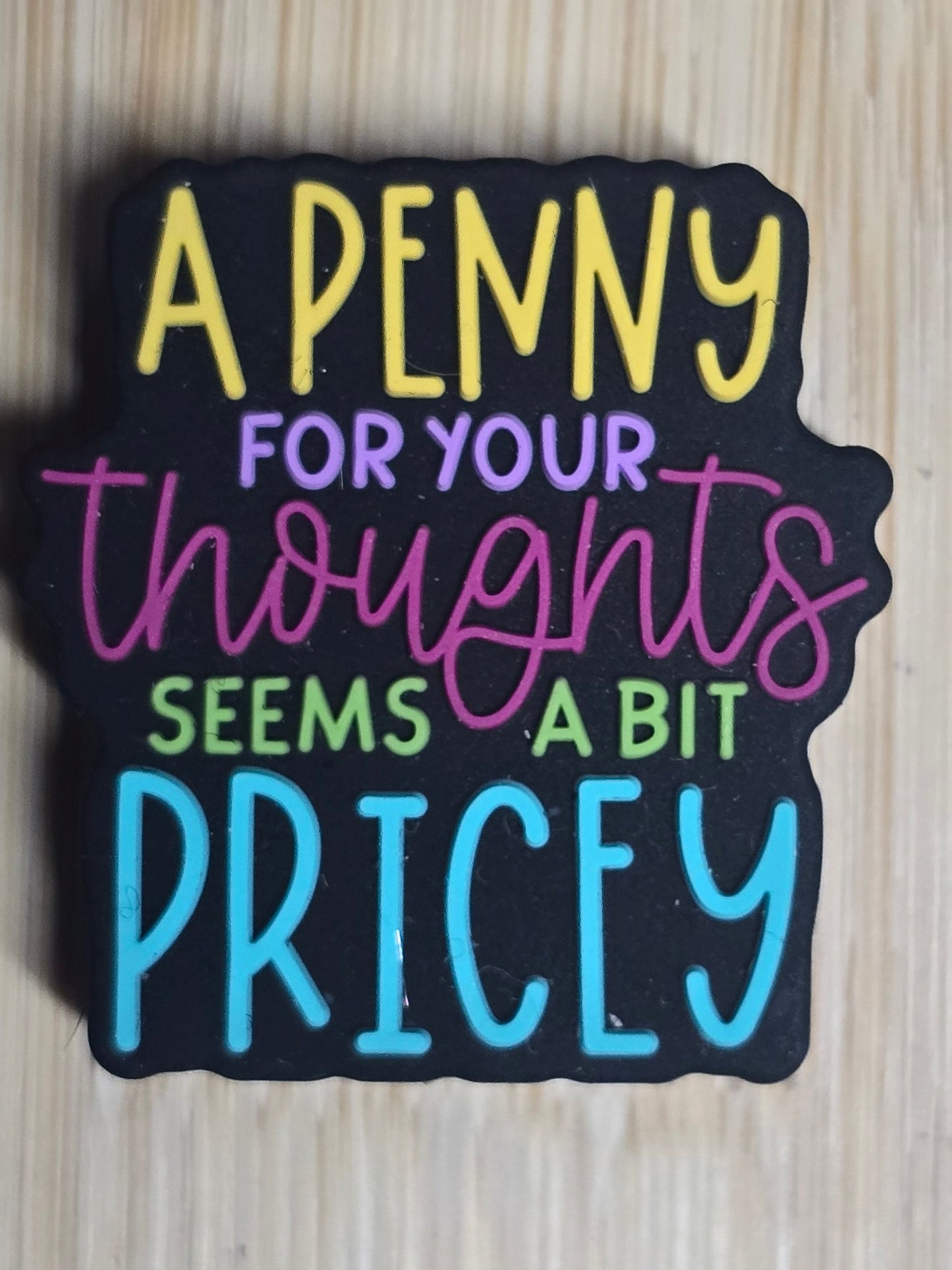 Focal silicone bead sarcastic humor