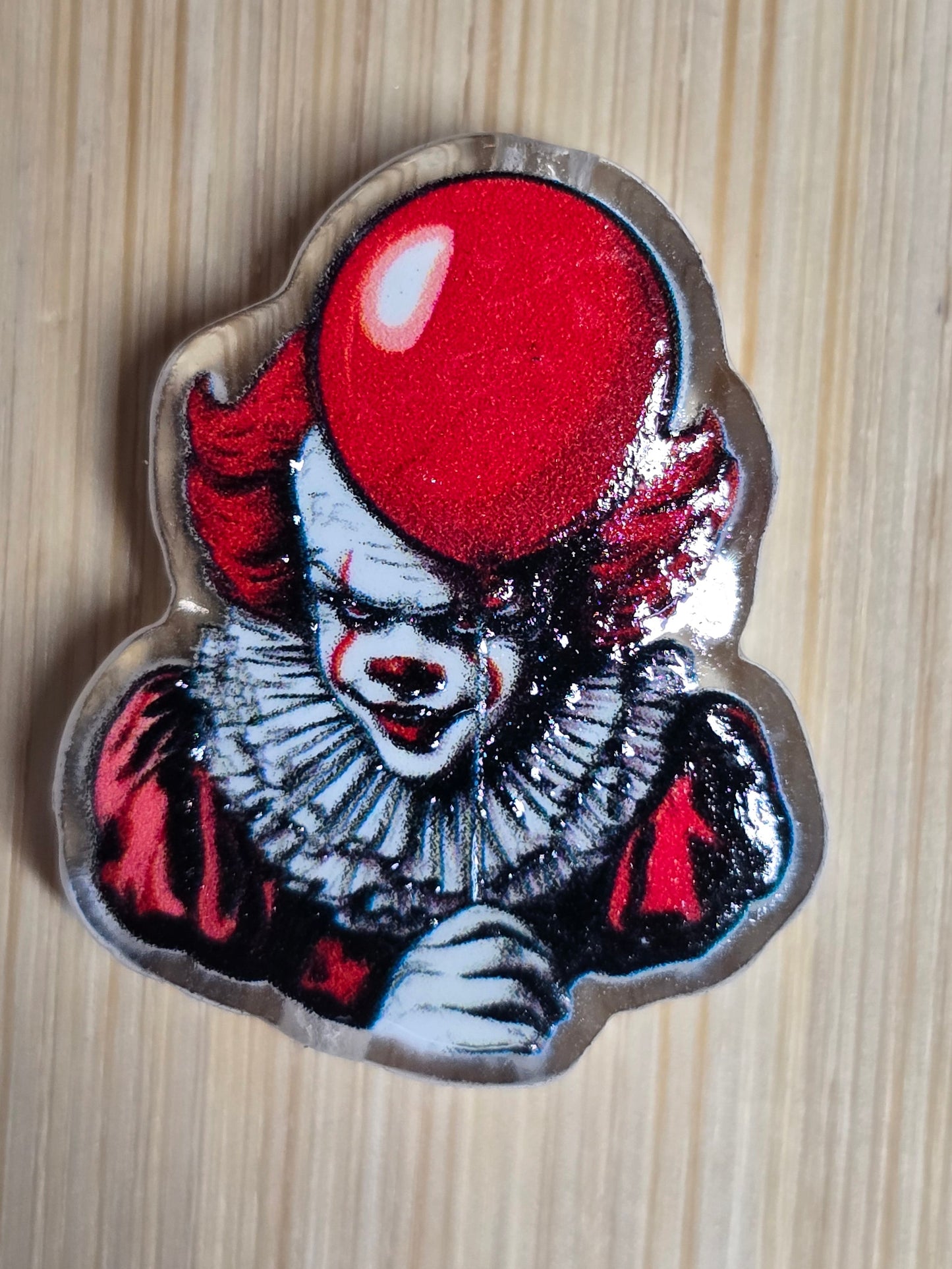 Acrylic focal beads horror character- clown