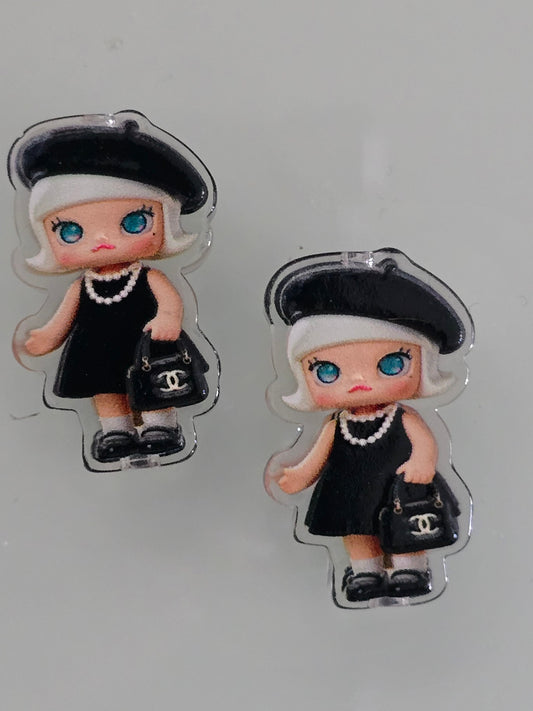 Acrylic focal beads fashion girl