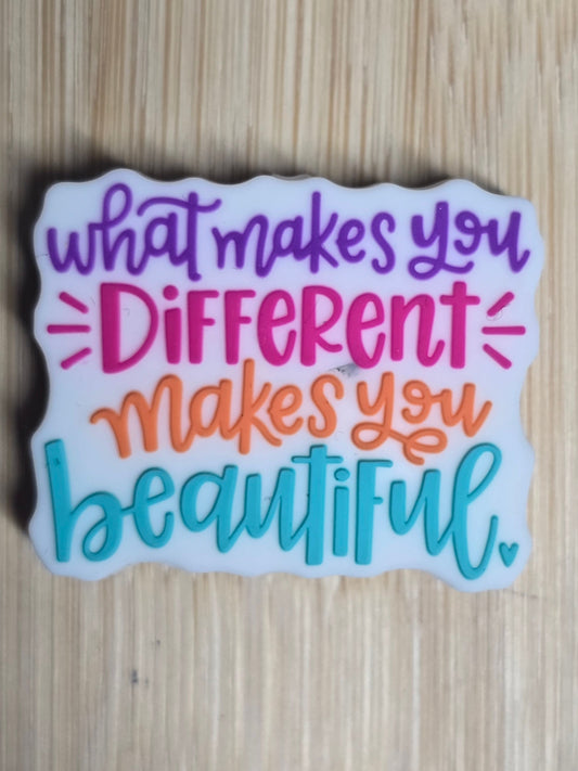 Focal silicone beads positive vibes