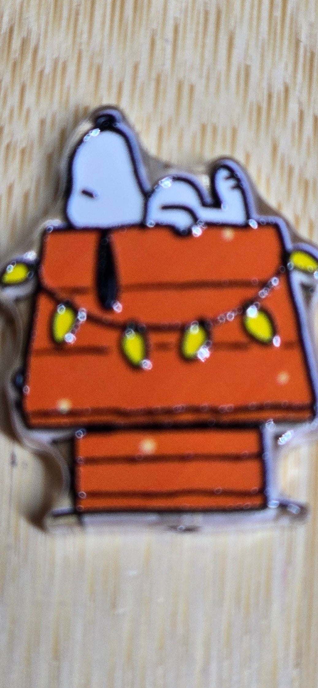 Acrylic focal beads- a boy and his dog