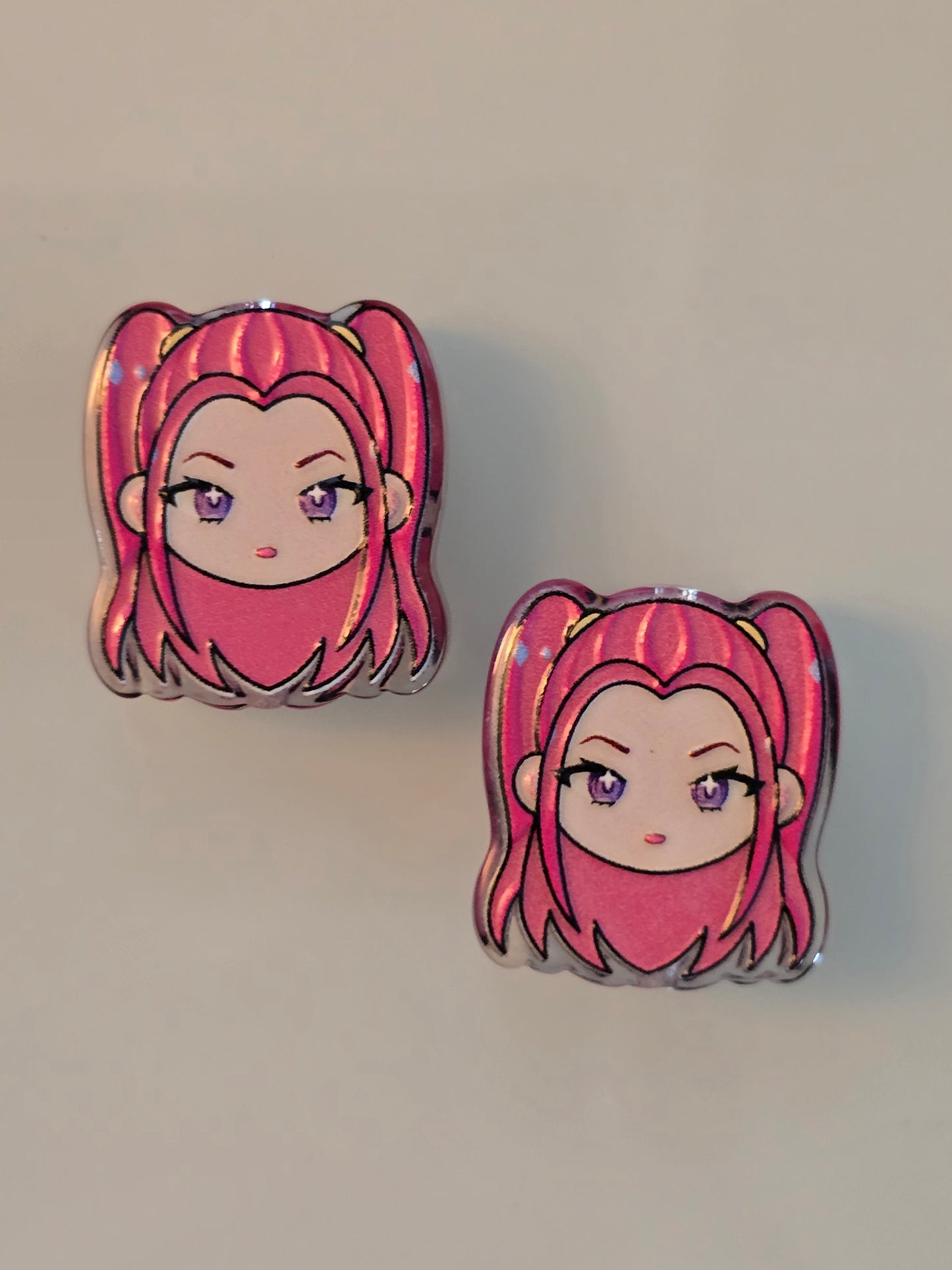 Acrylic focal beads girl band