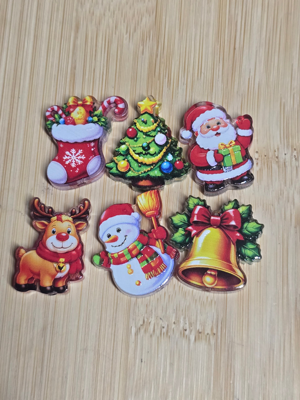 Acrylic focal beads christmas mix