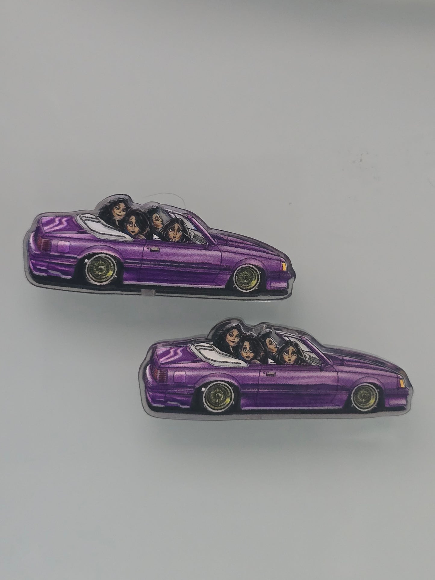 Acrylic focal beads lowrider car