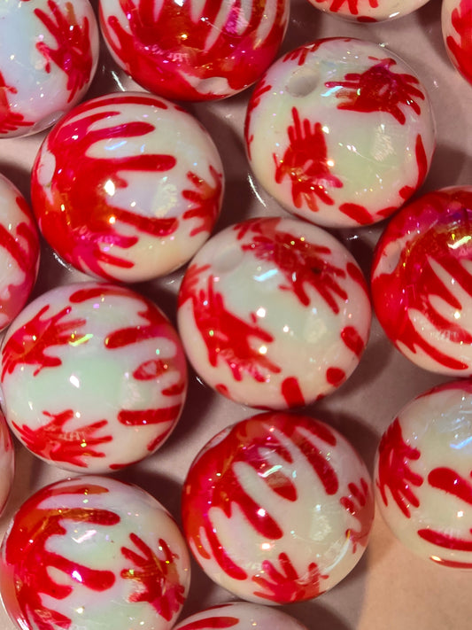Acrylic 16mm Halloween handprint beads