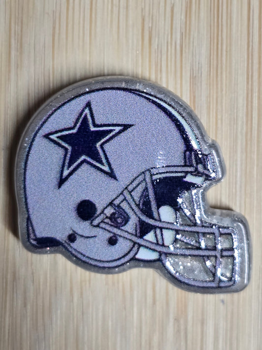 Acrylic focal beats football helmets