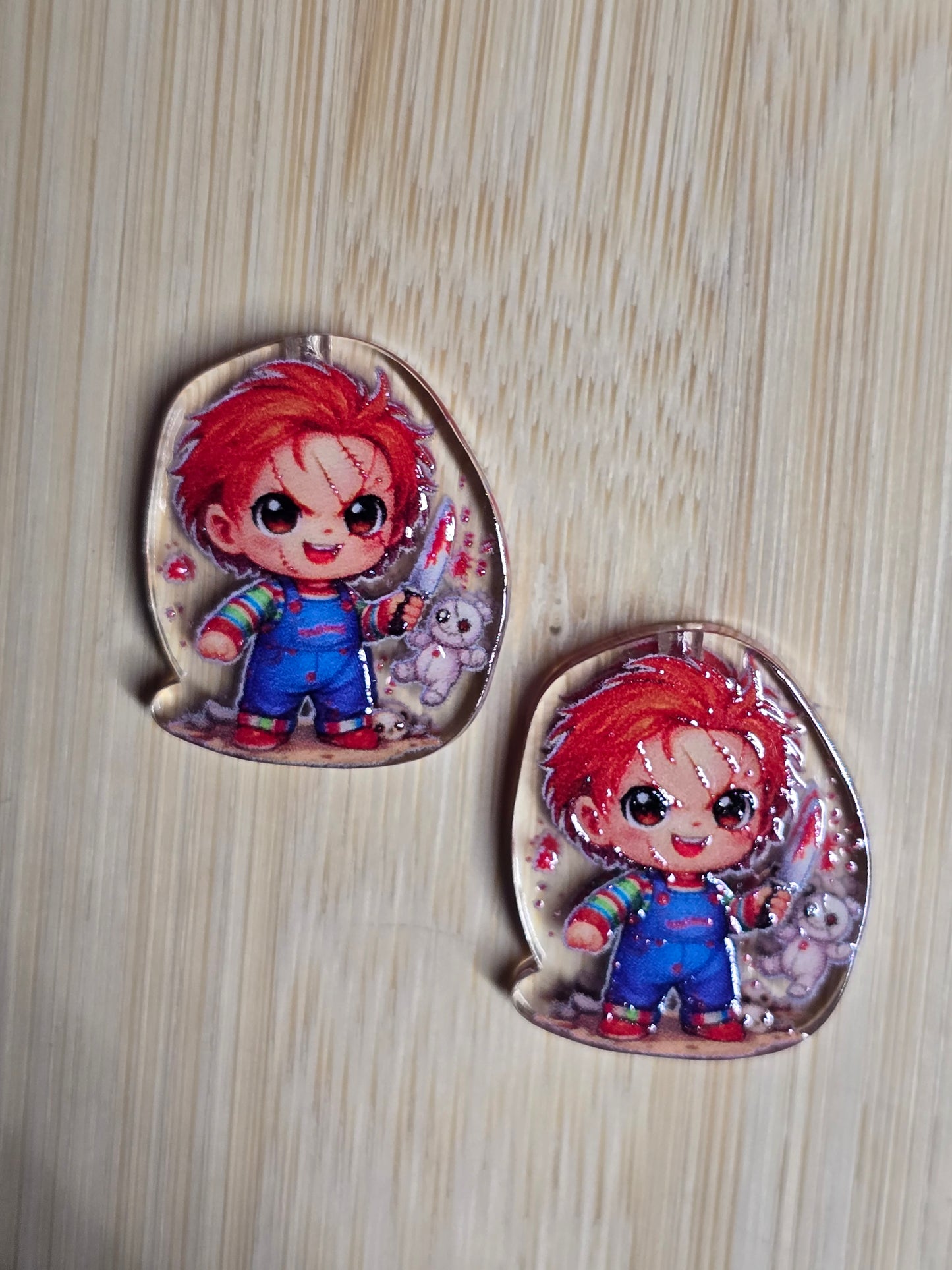 Acrylic focal beads horror character