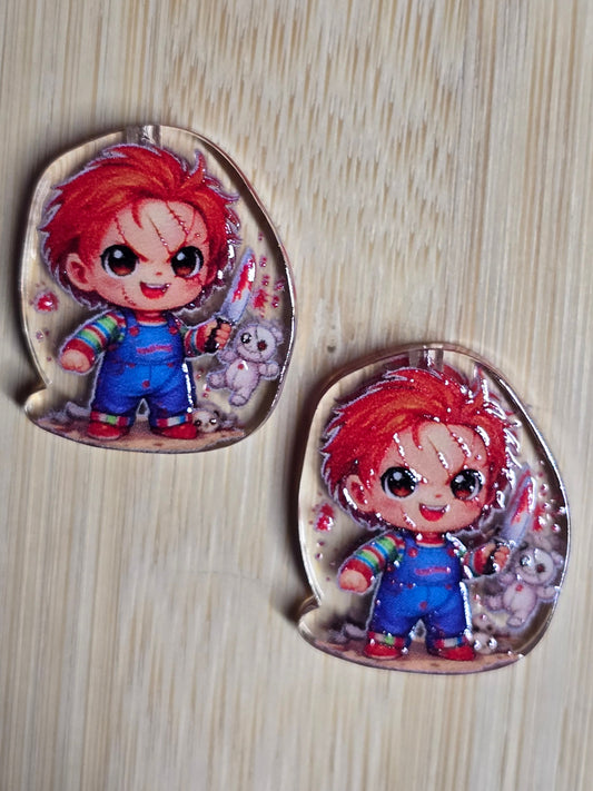Acrylic focal beads horror character
