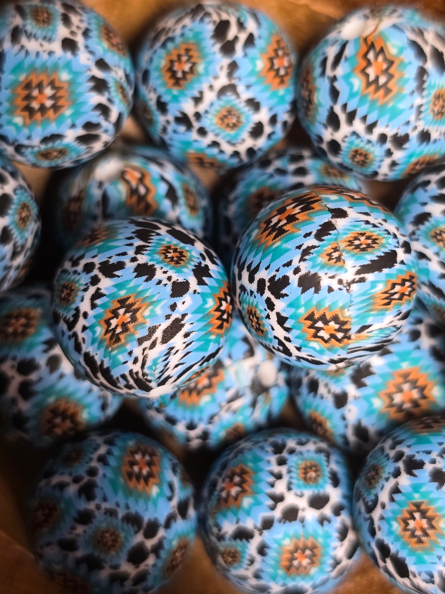 15mm silicone printed beads