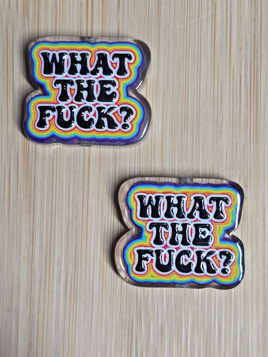 Acrylic focal beads- adult humor- language- what the f*#@