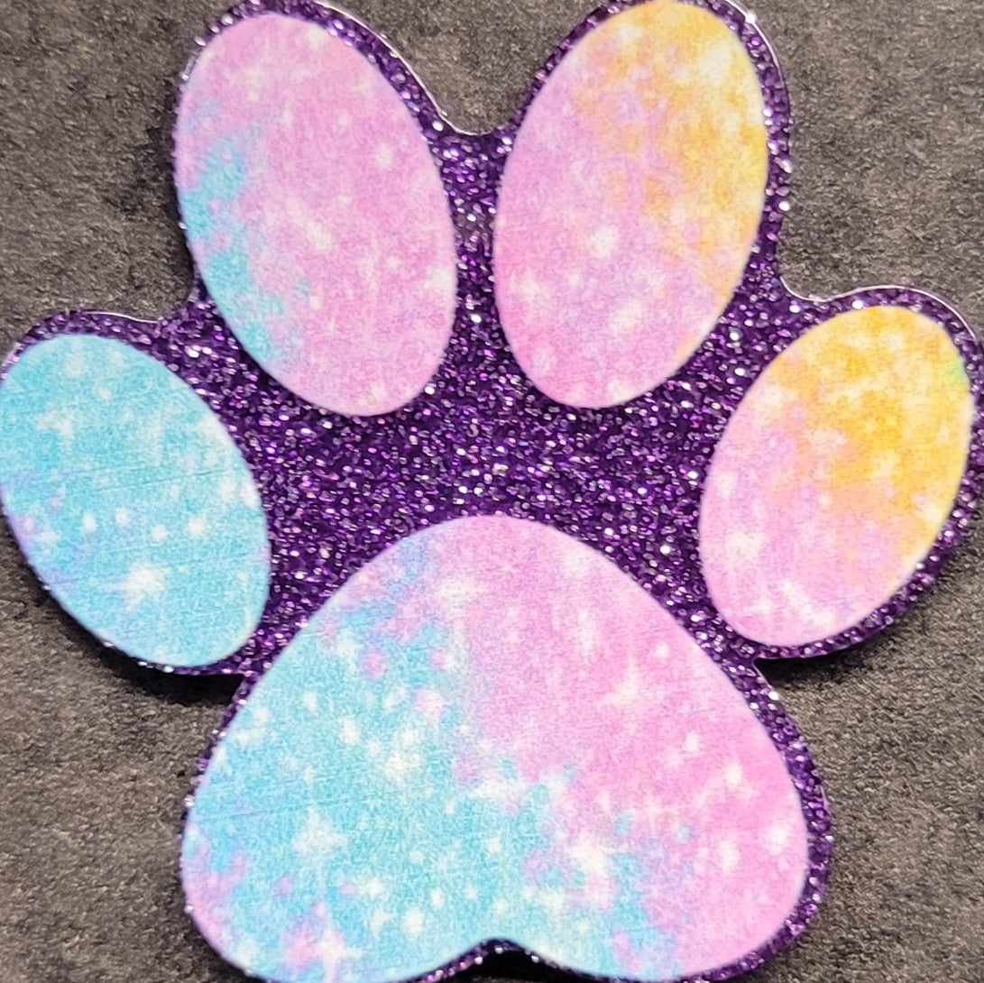 Acrylic flatback diy- paw print