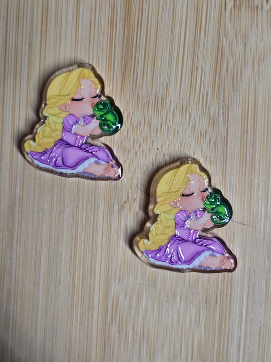 Focal- acrylic focal beads princess