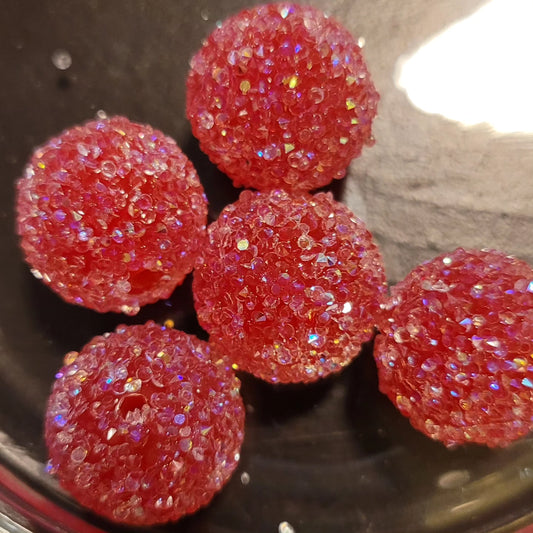 20mm sugar beads red- 5pcs