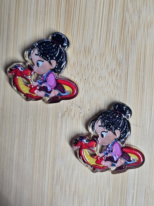 Focal- acrylic focal beads DS princess
