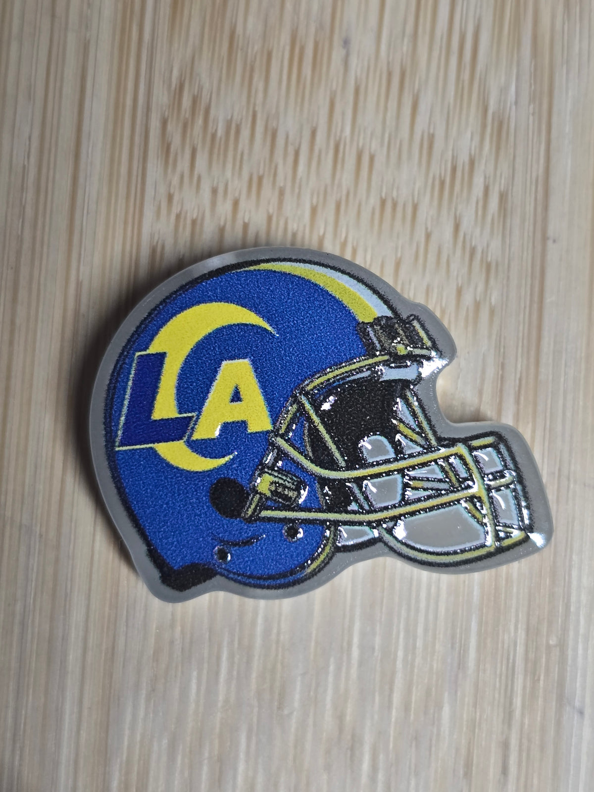 Acrylic focal beads- sports helmets