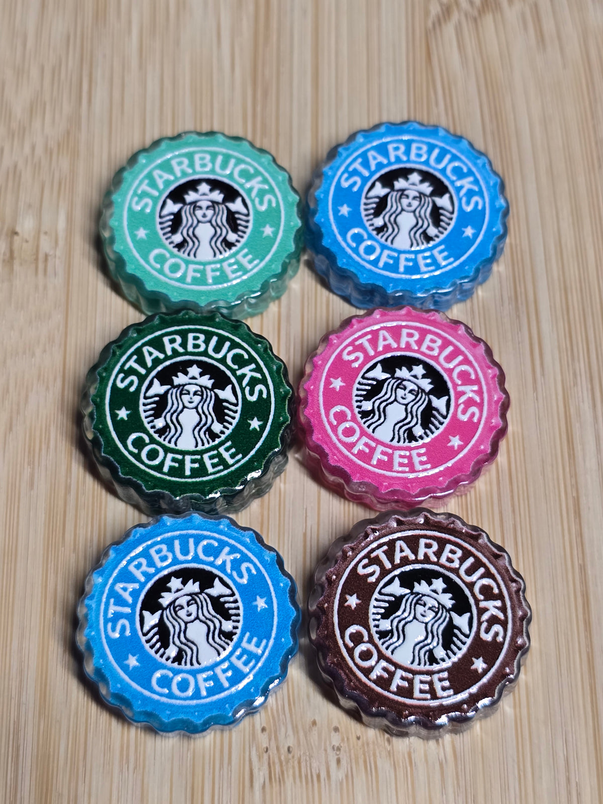 Acrylic focal beads coffee mix