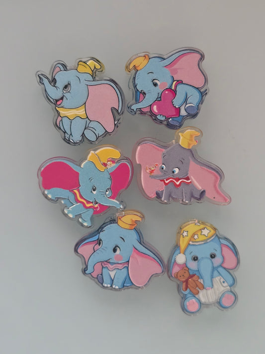 Acrylic focal beads DS flying elephant