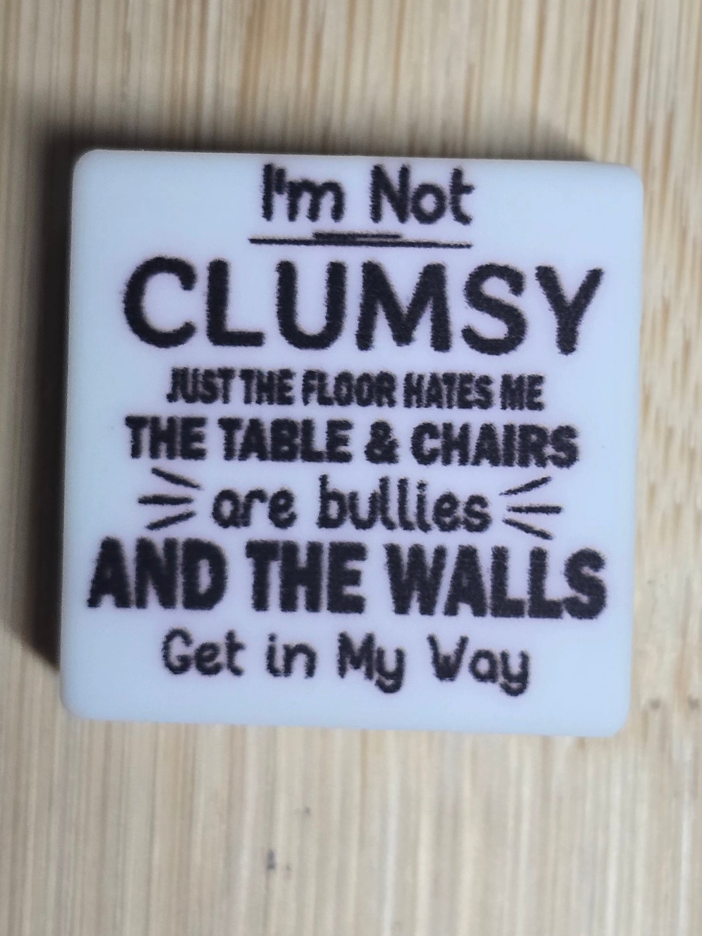 Focal silicone printed sarcastic humor