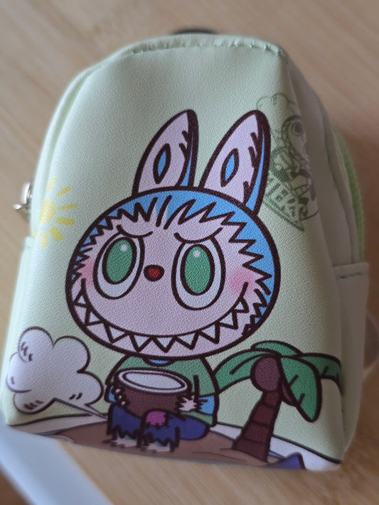 Small size Labubu vinyl backpack keychain