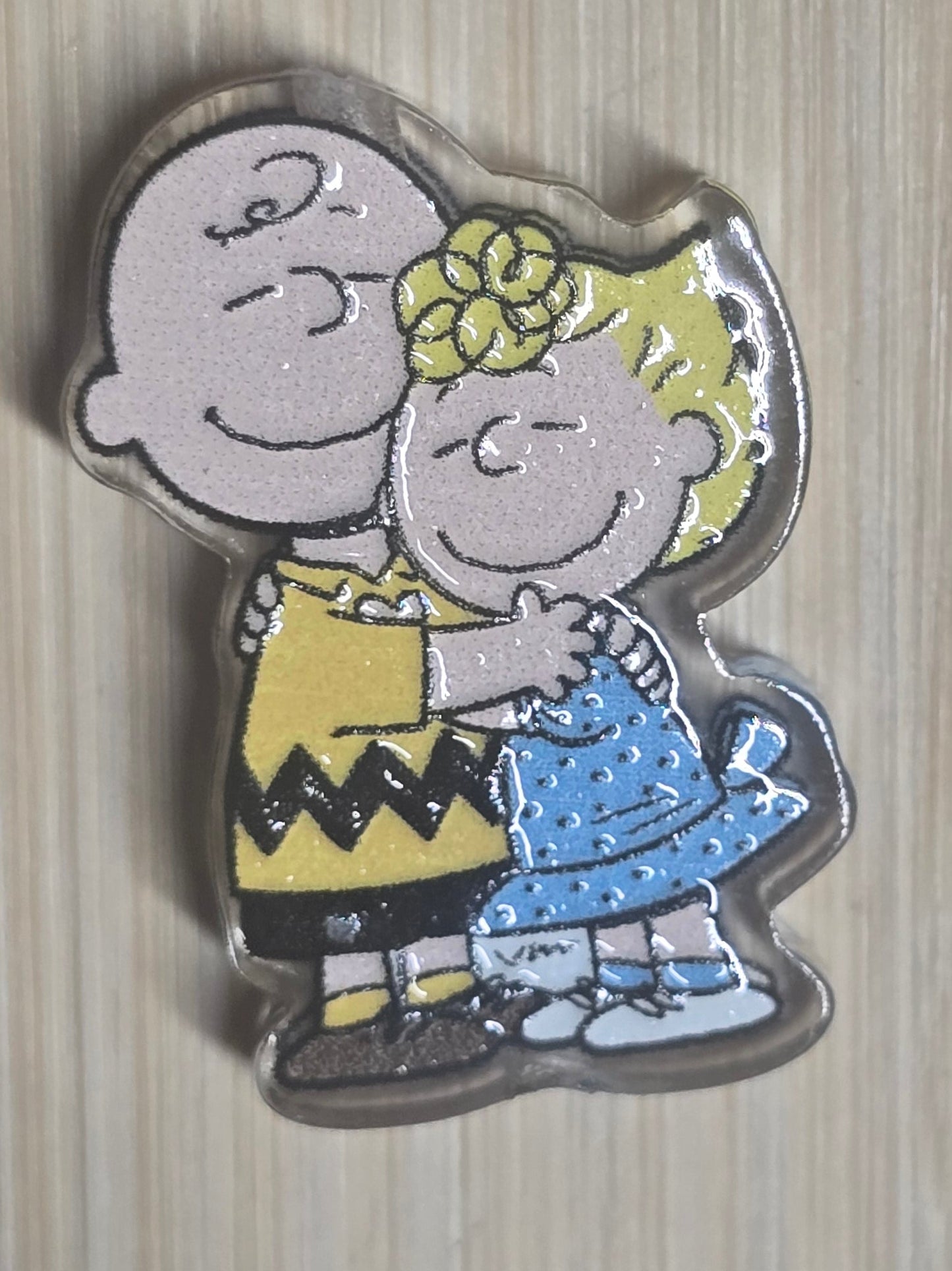 Acrylic focal beads brother & sister from peanuts