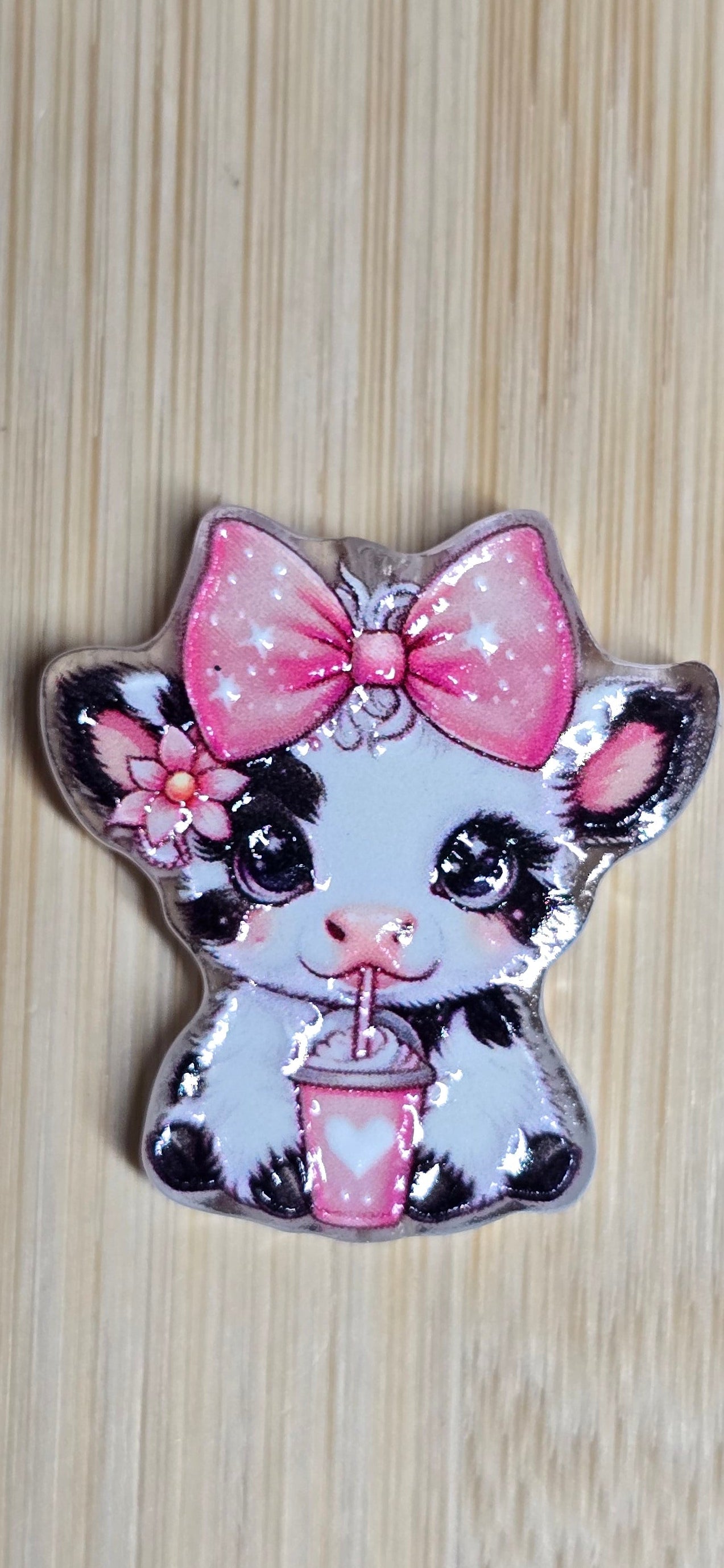 Acrylic focal beads all about cows