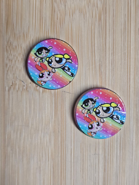 Focal- acrylic focal bead- superheroes