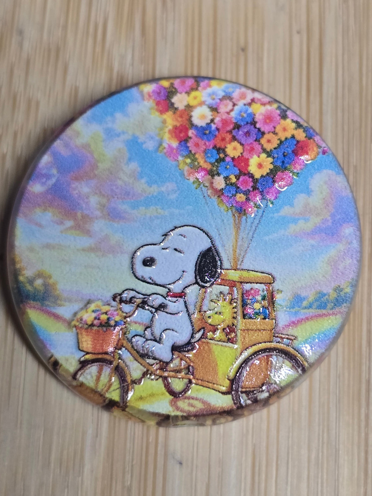 Acrylic focal beads- peanuts dog