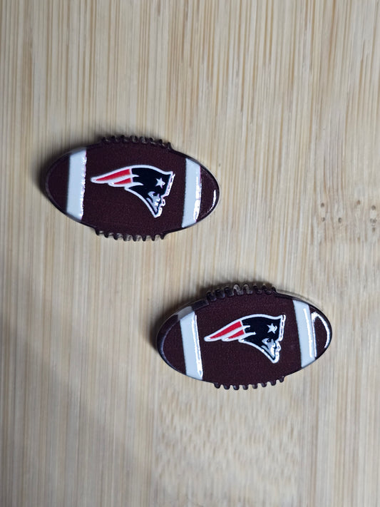 Focal- acrylic focal beads football team